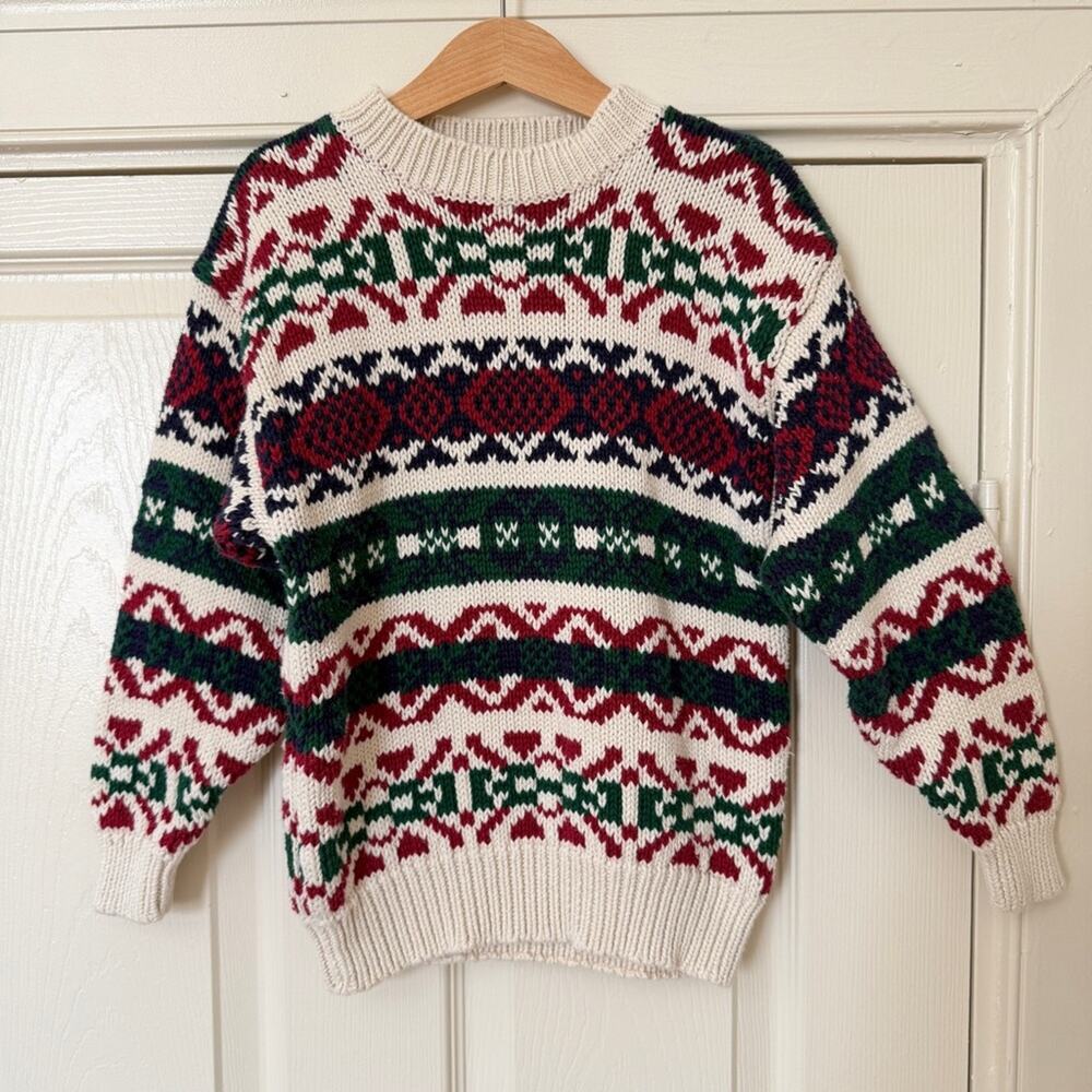 Boys Medium Multi Colored Knitted Sweater